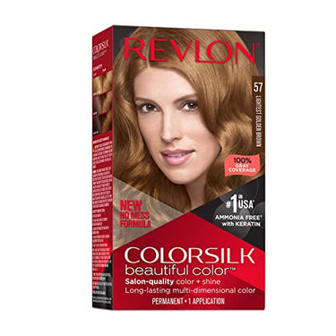 Revlon Colorsilk Beautiful Color Permanent Hair Dye Lightest Golden Brown 57 - ANNS BEAUTY SUPPLY